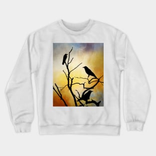 Crow Birds on Tree Bird 95 Crewneck Sweatshirt